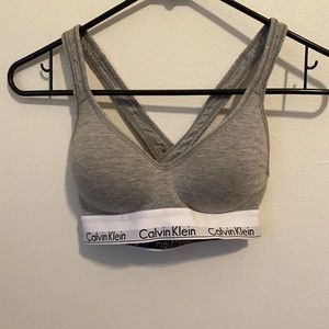 Calvin Klein grey padded bra